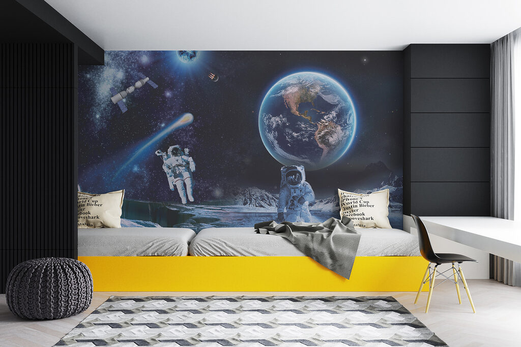 Astronauts on a moon