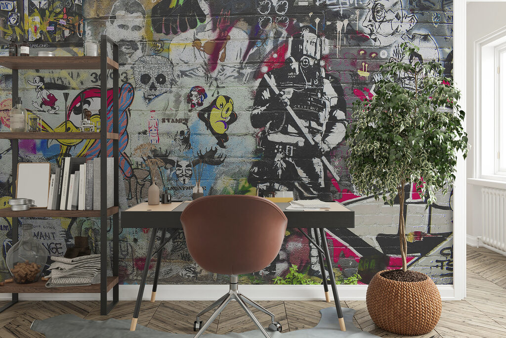 Wall with graffiti on it Wall with graffiti on it