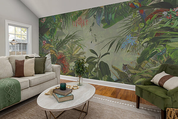 Pintura de un bosque tropical Pintura de un bosque tropical
