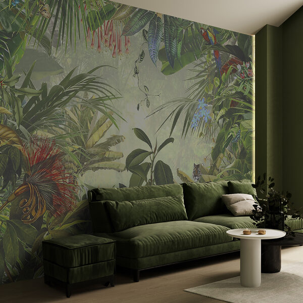 Pintura de un bosque tropical Pintura de un bosque tropical
