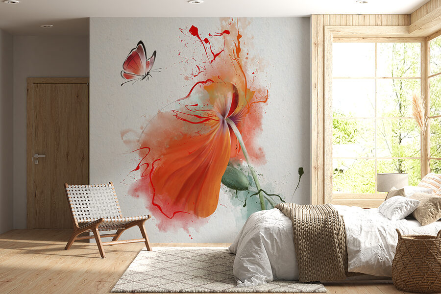 Mariposa sobre una flor
