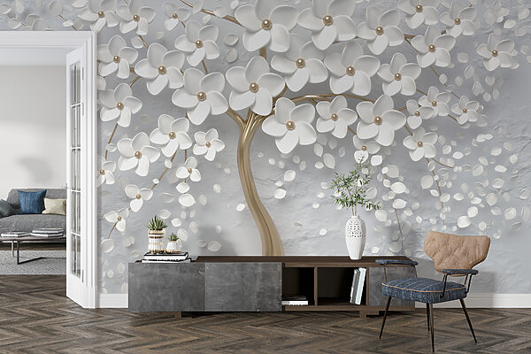 Árbol con flores y hojas blancas u37065pih1mr 600x400 - Árbol con flores y hojas blancas