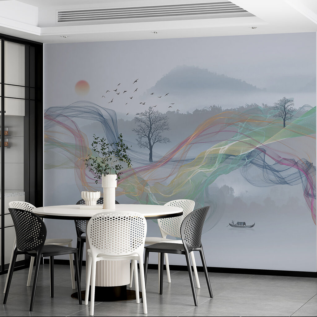 Colorful waves in the sky Colorful waves in the sky