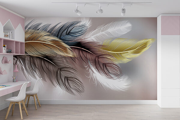 Grupo de plumas de colores Grupo de plumas de colores