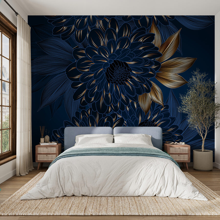 Elegante diseño floral sobre fondo oscuro