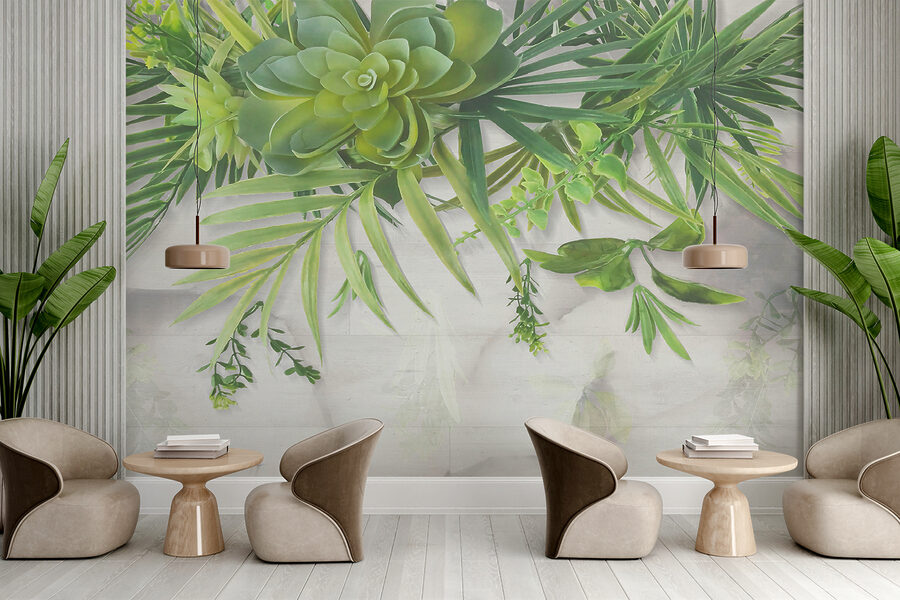 Planta verde con hojas