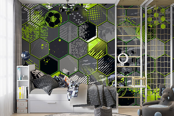 Patrón de hexágonos y balones de fútbol u72779pir12mr 600x400 - Patrón de hexágonos y balones de fútbol