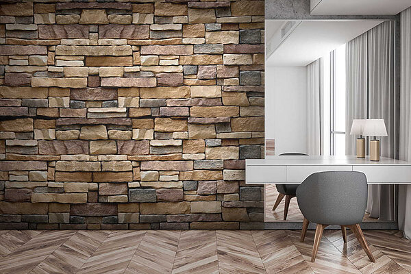 Diseño de muro de piedra con textura en capas. Diseño de muro de piedra con textura en capas.