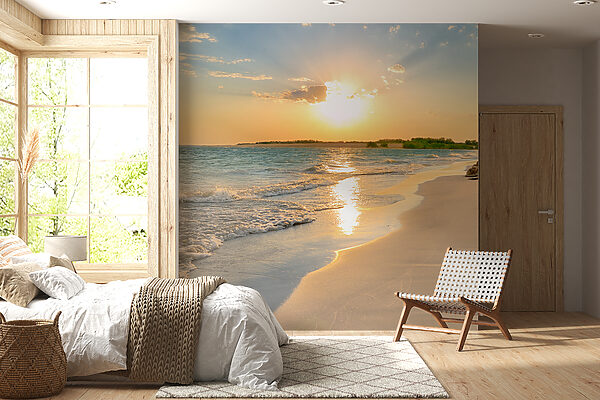 Playa con olas y puesta de sol u53408pib8mr 600x400 - Playa con olas y puesta de sol