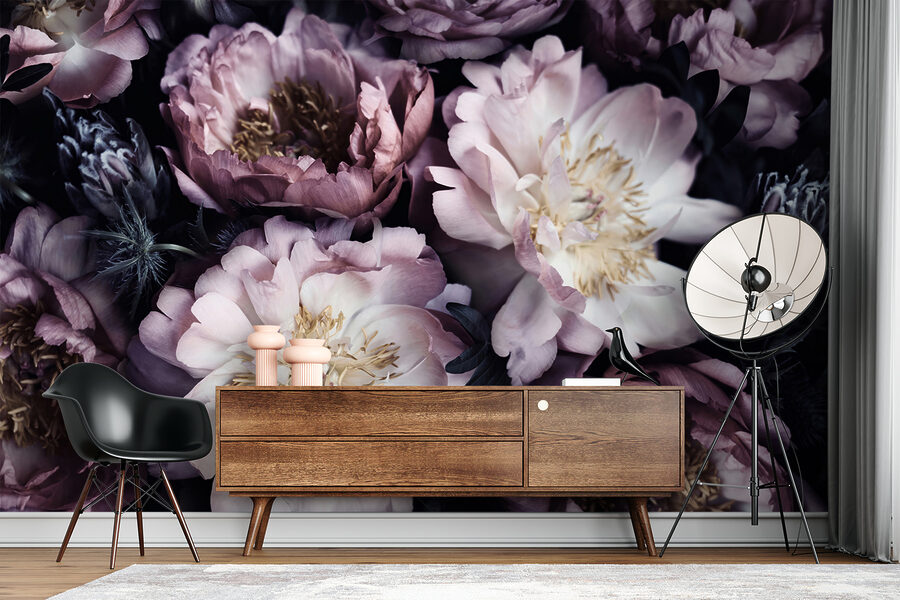 Elegantes flores en tonos suaves