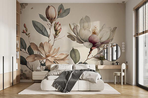Elegantes flores de magnolia en tonos suaves Elegantes flores de magnolia en tonos suaves