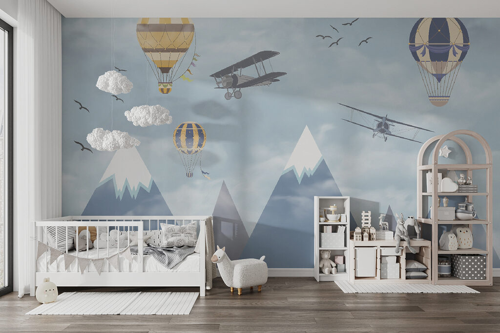 Group of airplanes flying in the sky