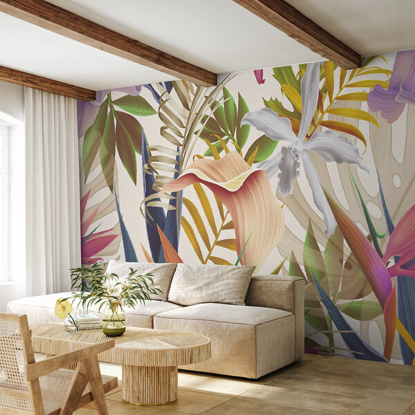 Vibrante follaje tropical en armonía. Vibrante follaje tropical en armonía.