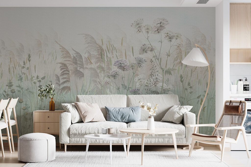 Field of grass and flowers