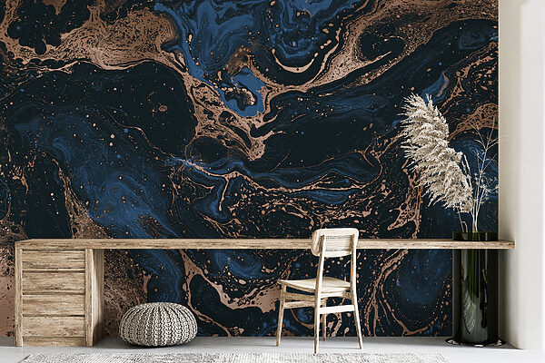 Swirling Midnight and Copper Rivers