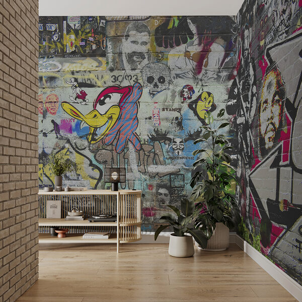 Pared con graffiti Pared con graffiti