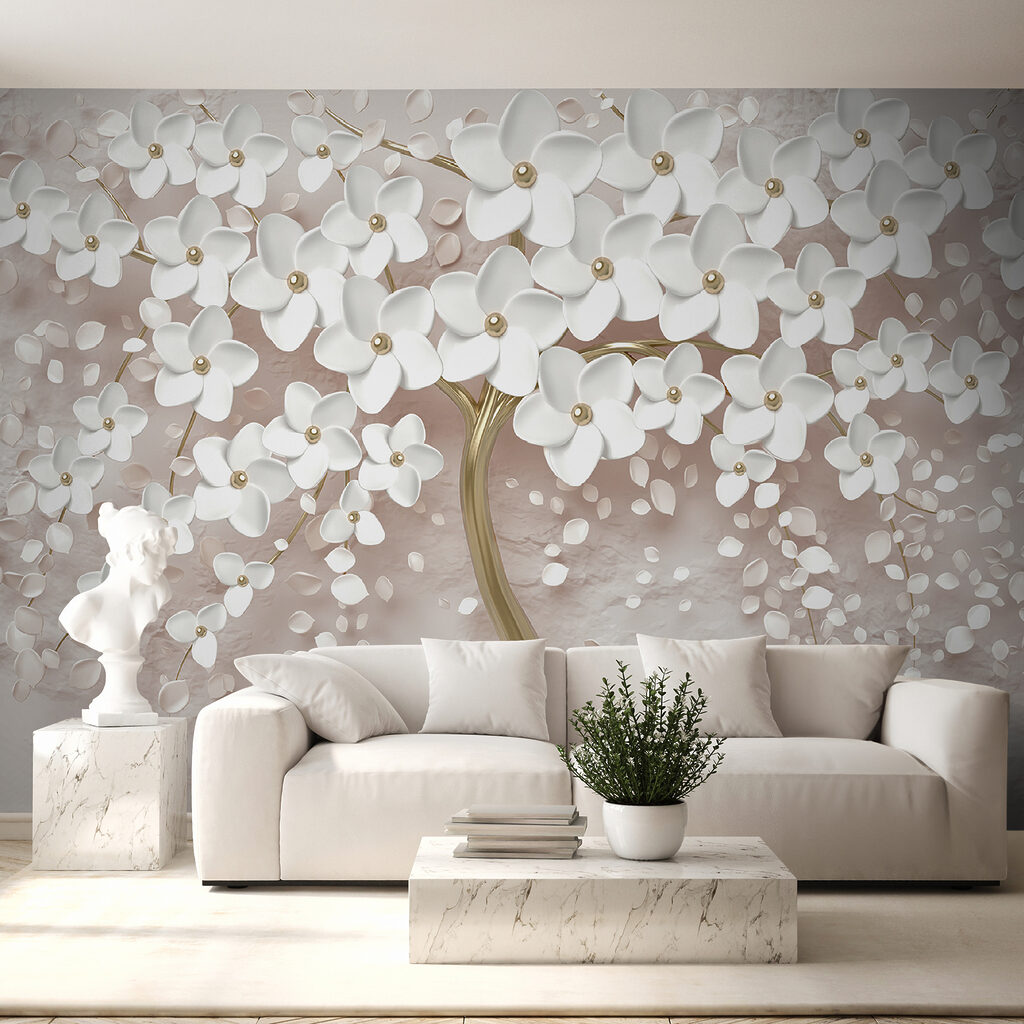 Elegant White Flowers in Elegant Vase