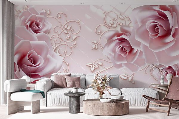 Delicadas rosas sobre un fondo suave Delicadas rosas sobre un fondo suave