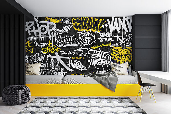 Un graffiti negro y amarillo u98895pir14mr 600x400 - Un graffiti negro y amarillo