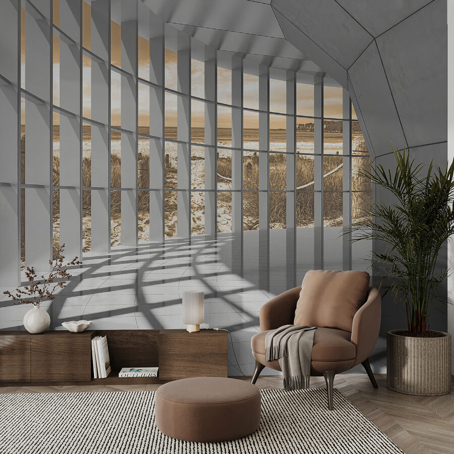 Amplia habitación con ventanas