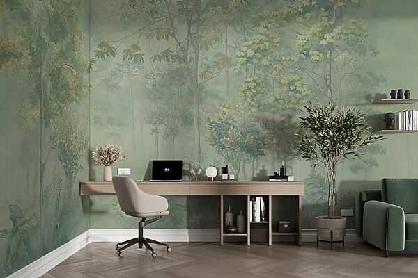 Painting of a forest