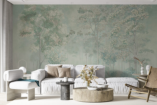 Papel pintado con árboles y plantas Papel pintado con árboles y plantas