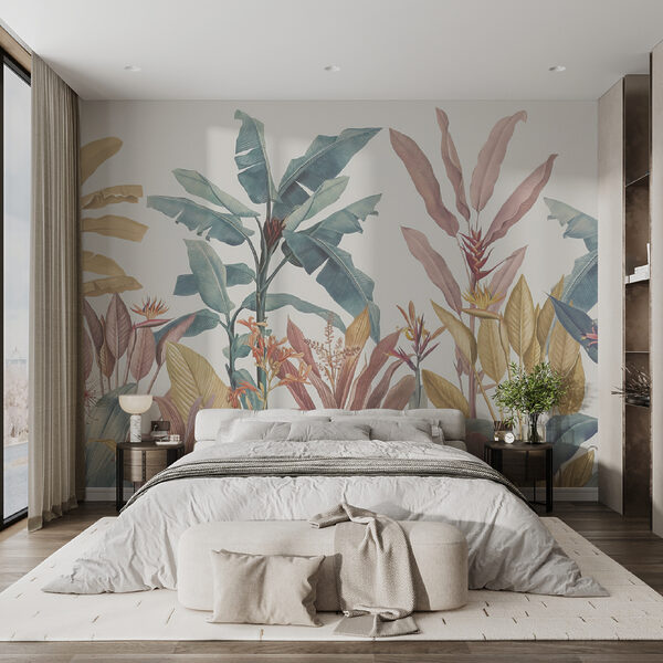 Papel pintado con plantas y flores Papel pintado con plantas y flores