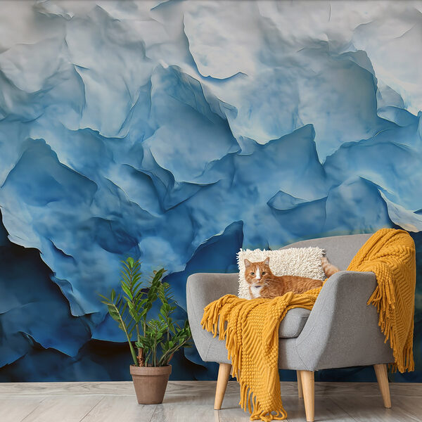 Mountains of textured icy hues Mountains of textured icy hues