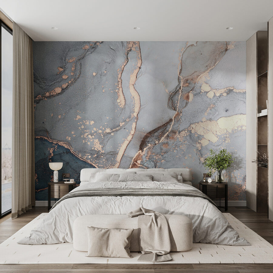 Remolinos etéreos de azul y cobre Remolinos etéreos de azul y cobre