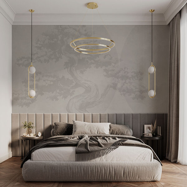 Árbol con tronco curvado y tronco curvado Árbol con tronco curvado y tronco curvado