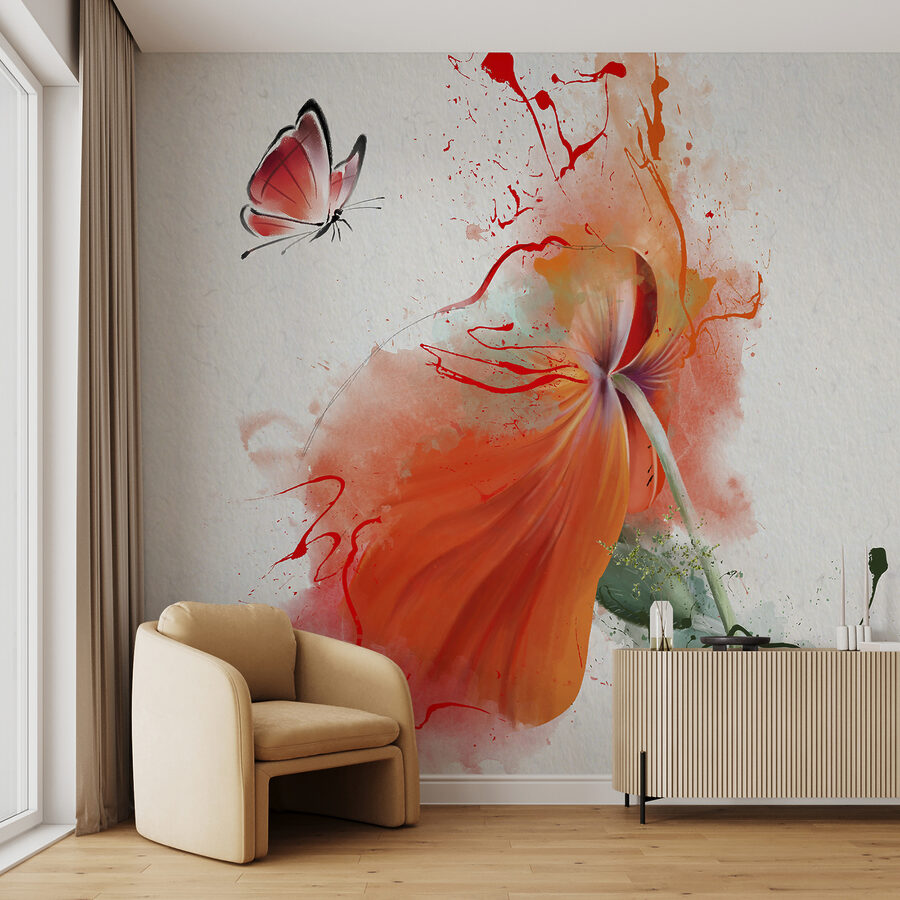 Mariposa sobre una flor