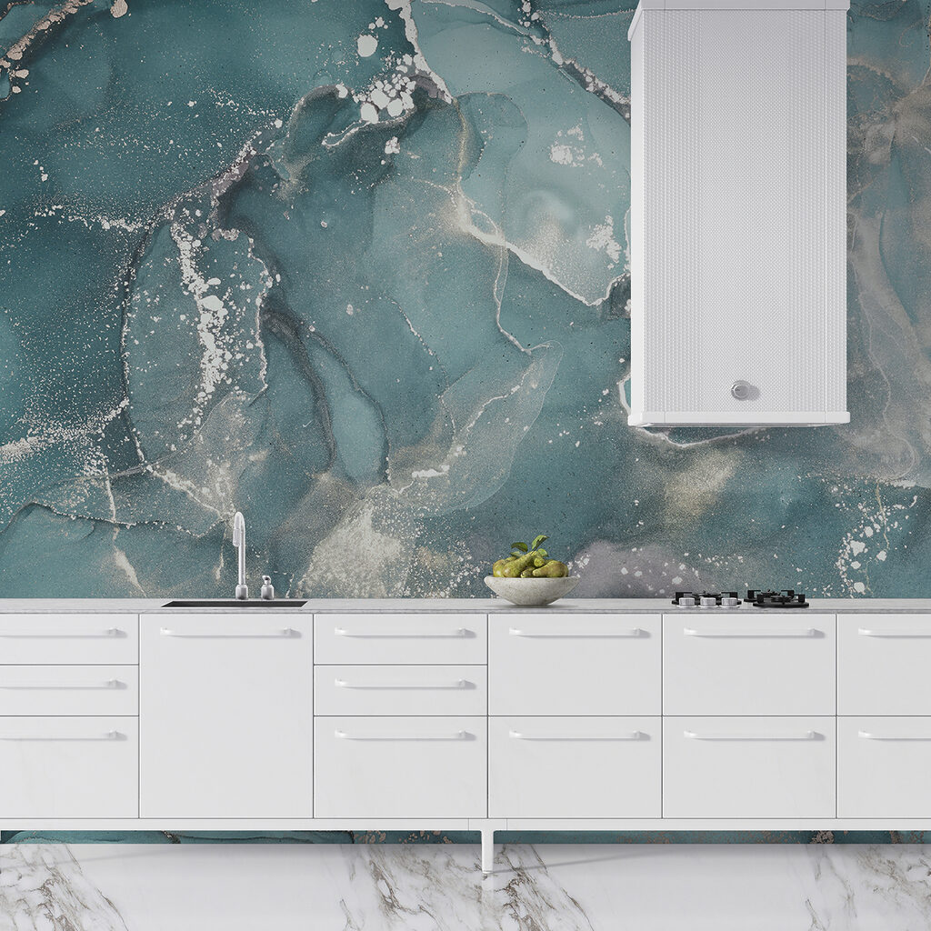 Abstract fluid art with vibrant colors