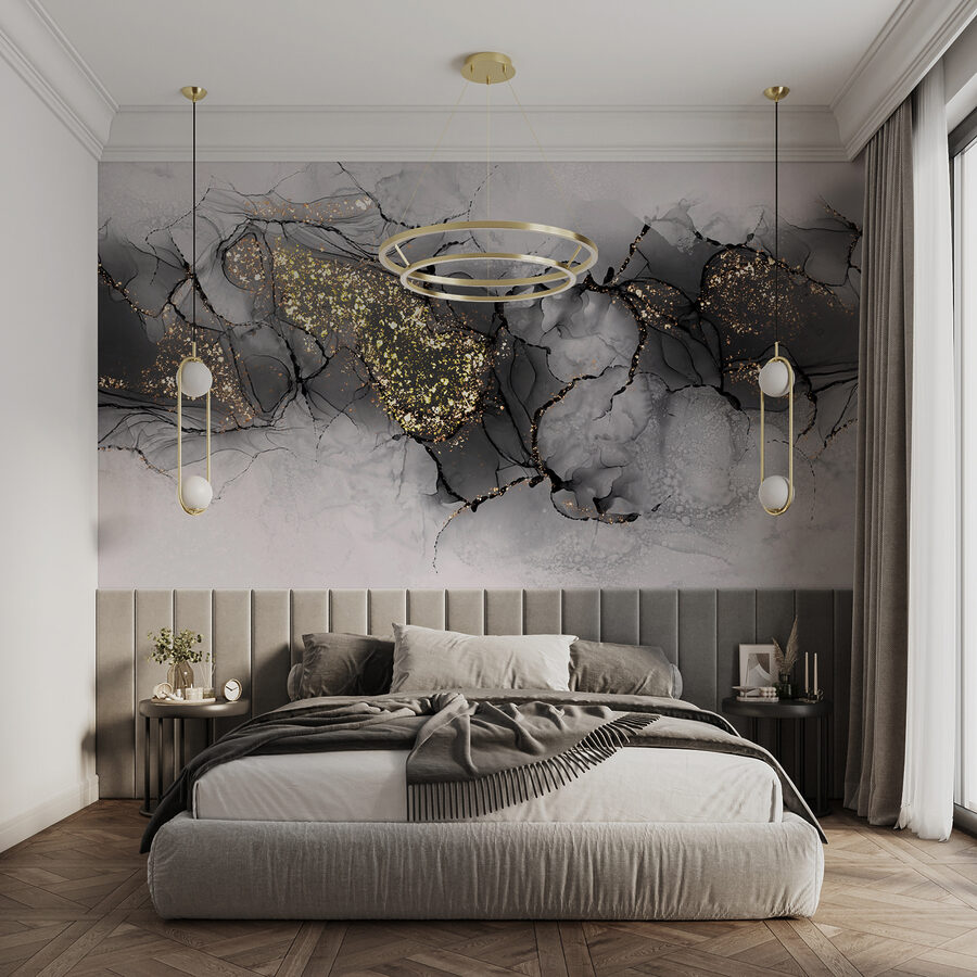 Elegante jaspeado con reflejos brillantes