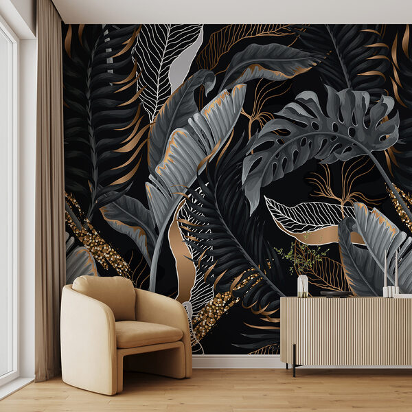 Exuberante follaje tropical con detalles brillantes. Exuberante follaje tropical con detalles brillantes.