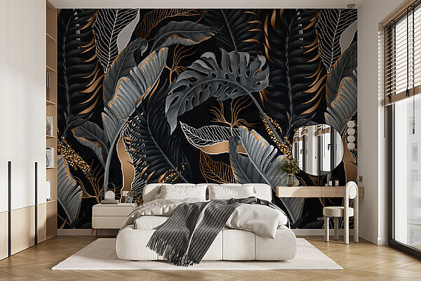 Exuberante follaje tropical con detalles brillantes. Exuberante follaje tropical con detalles brillantes.