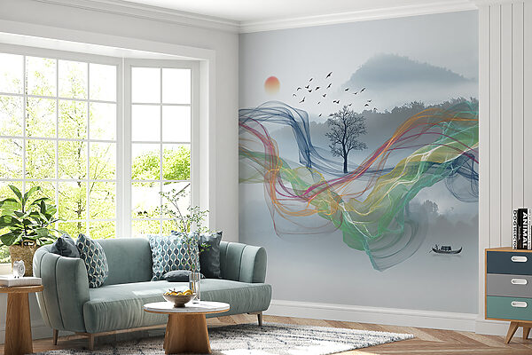 Colorful waves in the sky Colorful waves in the sky