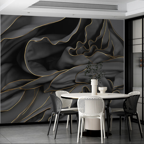 Textured fabric with elegant curves
