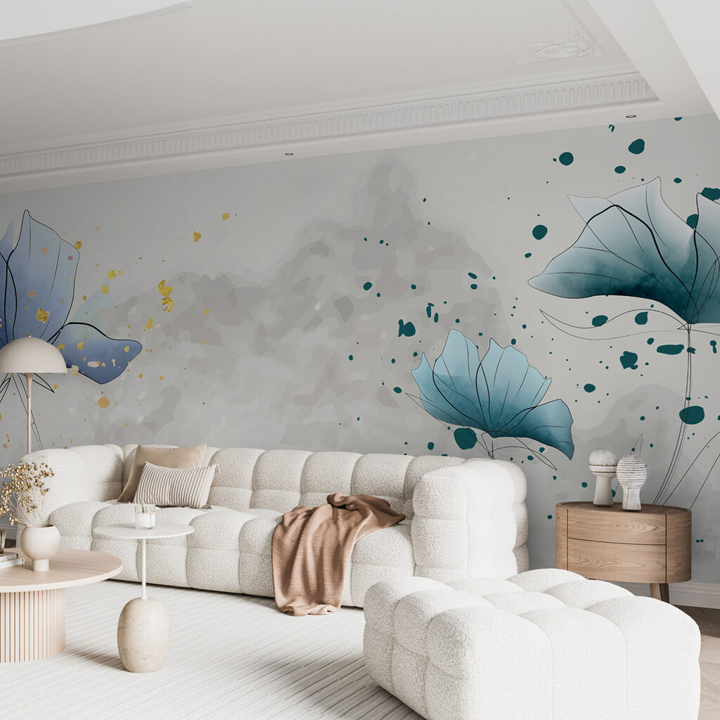 Blue blossoms dancing in breezy elegance Blue blossoms dancing in breezy elegance