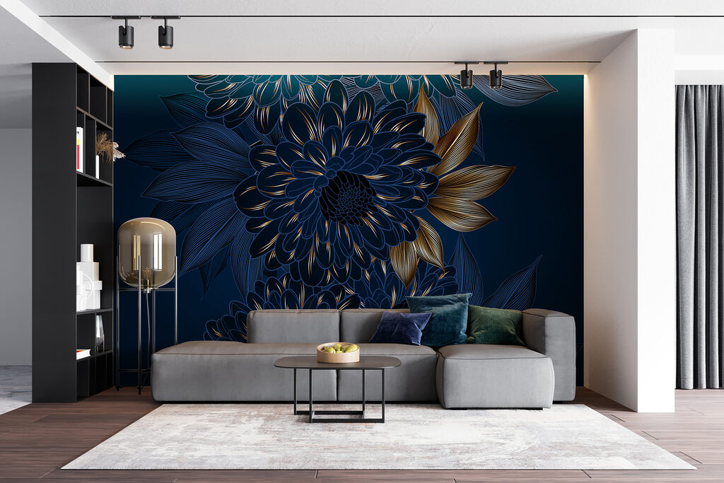 Elegant floral design on dark background