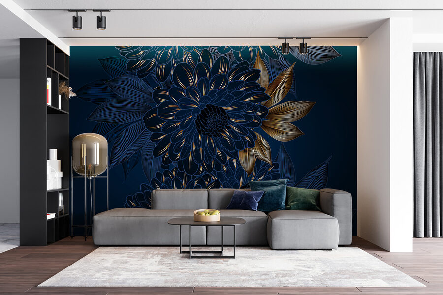 Elegante diseño floral sobre fondo oscuro