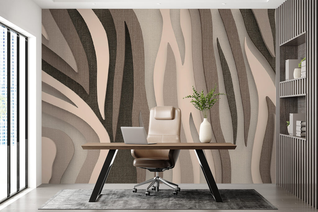 Textured waves in neutral tones