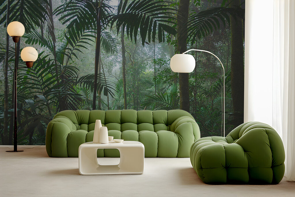 Dense forest with tall trees