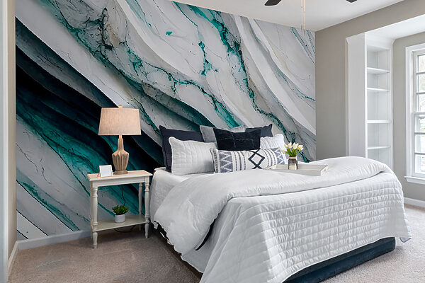 Ondas texturizadas de blanco y verde azulado. Ondas texturizadas de blanco y verde azulado.