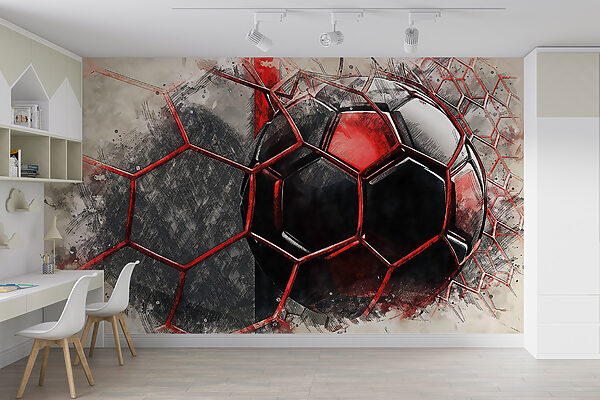 Balón de fútbol en una red Balón de fútbol en una red