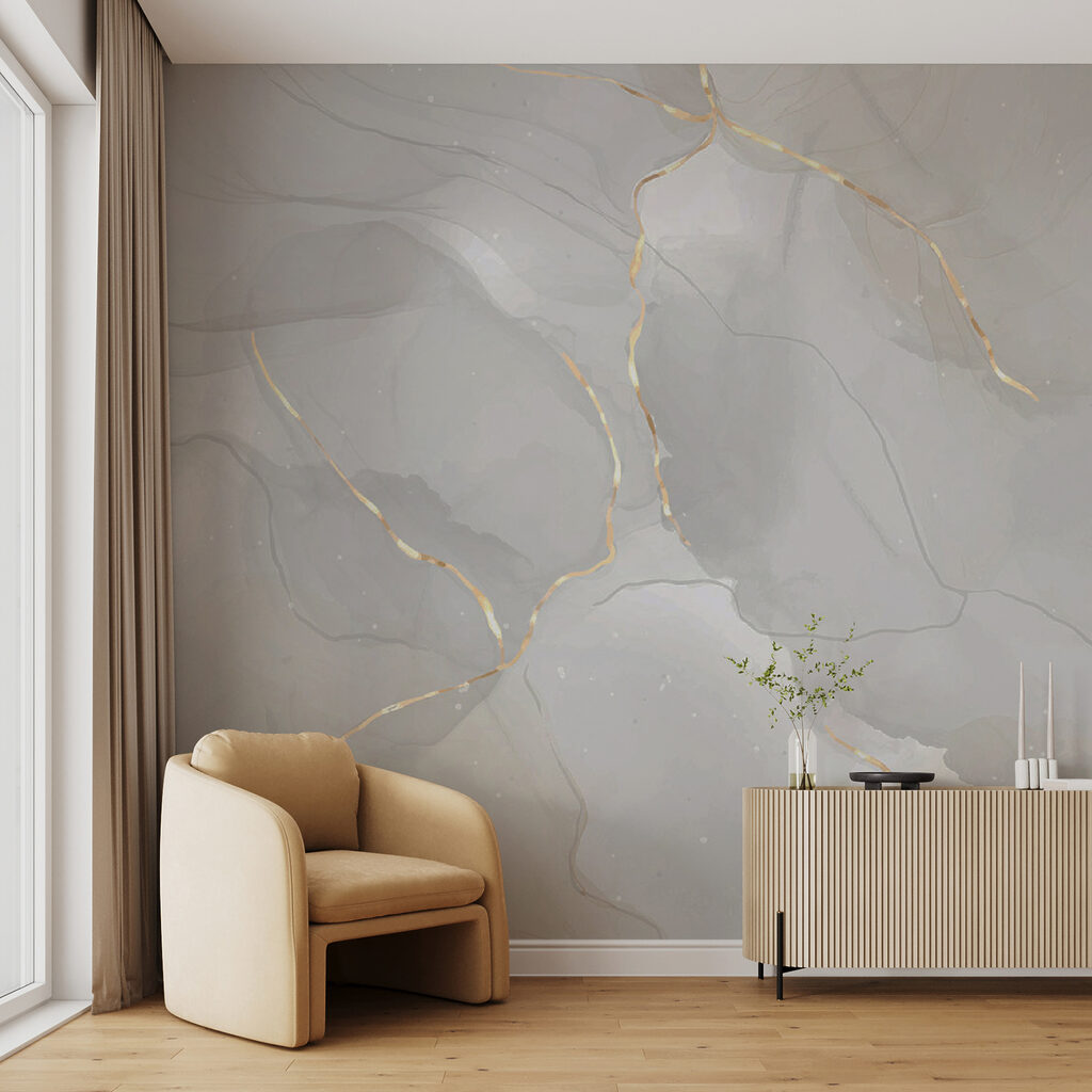 Elegant marble with amber accents