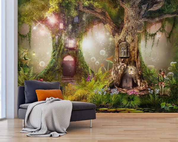 Una casa de hadas en un árbol Una casa de hadas en un árbol