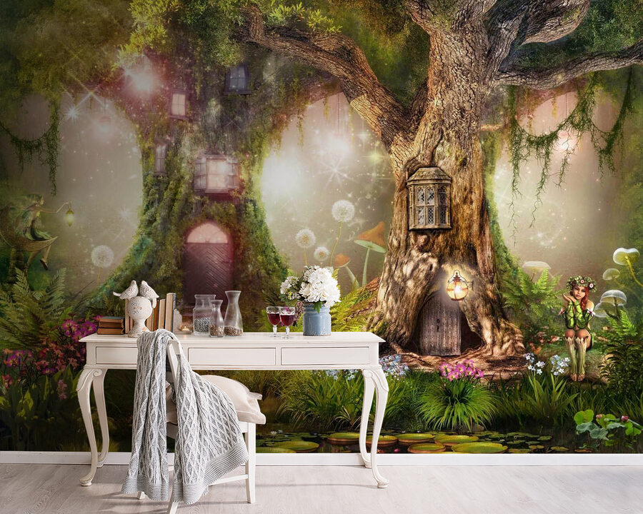 Una casa de hadas en un árbol