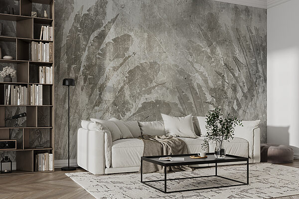 Fondo gris y blanco con hojas Fondo gris y blanco con hojas