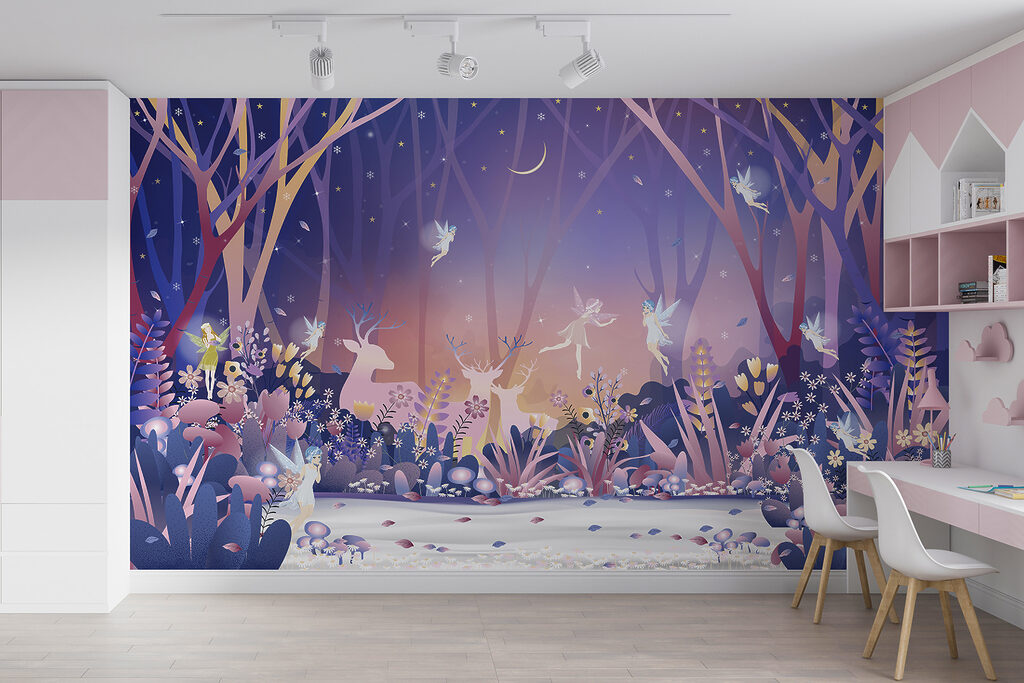 Cartoon of a fairy in the woods Cartoon of a fairy in the woods