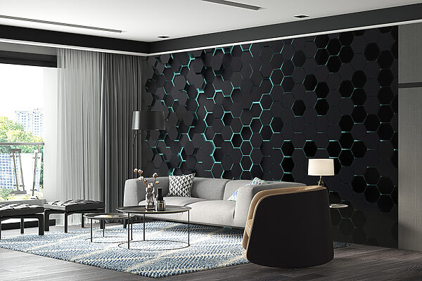Hexágonos negros con luces azules u93618pig3mr 600x400 - Hexágonos negros con luces azules